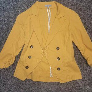 Women's Charlotte Rusched Sleeve Blazer Jacket Size S Small EUC! Trendy!